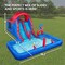 Sunny & Fun Inflatable Water Slide, Kids Pool With Slide & Bounce House W/Air Pump & Carrying Case